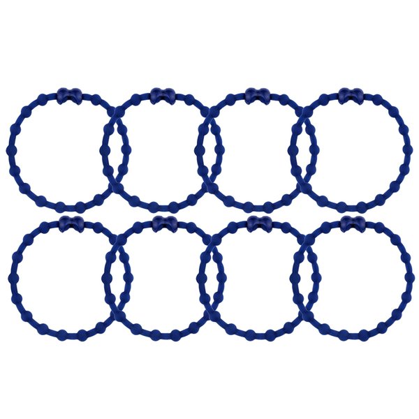 Navy Blue PRO Hair Ties: Easy Release Adjustable for Every Hair Type PACK OF 8