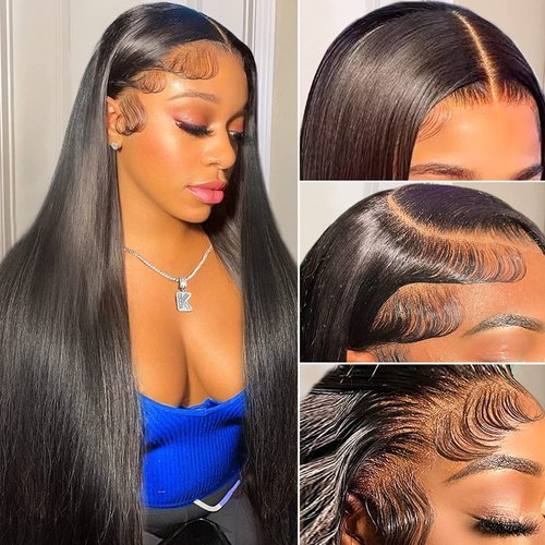 LUXEDIVA 20 22 24 inch 3 Bundles Hair Extensions, Straight Weave Brazilian Hair Bundles, 100% Unprocessed Virgin Brazilian Human Hair, Natural Black Color Bundles
