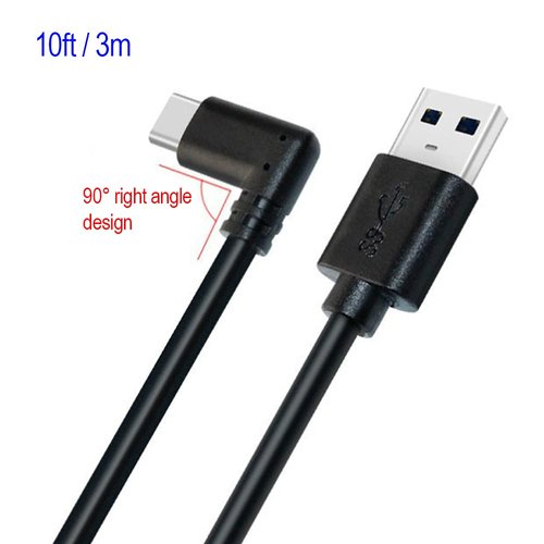 10ft 3m USB 3.0 A to USB C Cable, Type C Charging Data Transfer with Cable Lock Clamp Clip Tether Cable Cord for Canon EOS R5 R6 R RP G7X M3 Sony A1 A7SIII A73 A7RIII A7C A7RIV Nikon Z5 Z6 Z7