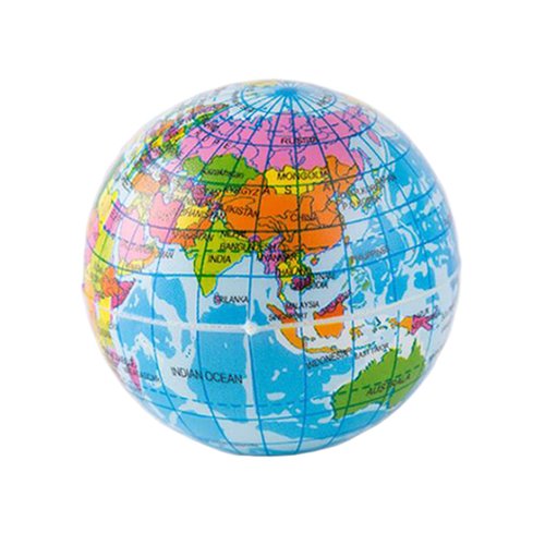 Dicanence Globe Stress Balls, 12 Pack 2.5" Inch Anti Stress Earth Balls for Kids and Adult, Stress Relief Earth Balls Sponge Educational Toys for Party Favors Birthday Gift (1)