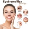 Maitys 400 Pieces Eyebrows Wax Strips Eyebrow Hair Removal Wax Paper Facial Waxing Strips for Women Men Lip Eyebrow Body Face(0.39 x 1.97 Inch,White)