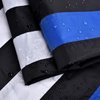 Thin Blue Line Flag-3x5 ft with Embroidered Stars, Sewn Stripes, Brass Grommets, UV Protection, 300D Nylon Black White and Blue American Police Flag