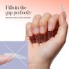 Five Angeles Tipex Nail Tips, Instant Apex Full Cover Gel Nail Tips Short Square Thicker Acrylic Nails,Strong Clear Pre-etched Press-on Nails,Matte Underside False Nails for Flat Nails