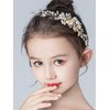 Denifery Flower Girl Headpiece for Wedding Princess Pearl Wedding Comb Pearl Crystal Hair Comb Hair Accessory Wedding Party First Communion for Women and Girls