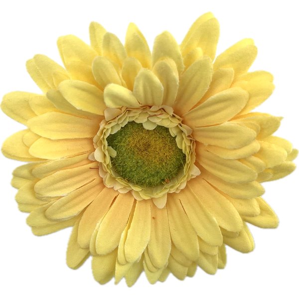 4 inch Yellow Gerbera Daisy Silk Flower Hair Clip