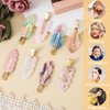 CHANZET No Bend Hair Clips No Crease Hair Clips for Makeup Application 8pcs, Creaseless Flat Alligator Makeup Hair Clips, Oak Leaf Hair Bang Duck Bill Clips Hair Barrettes Styling Accessories for