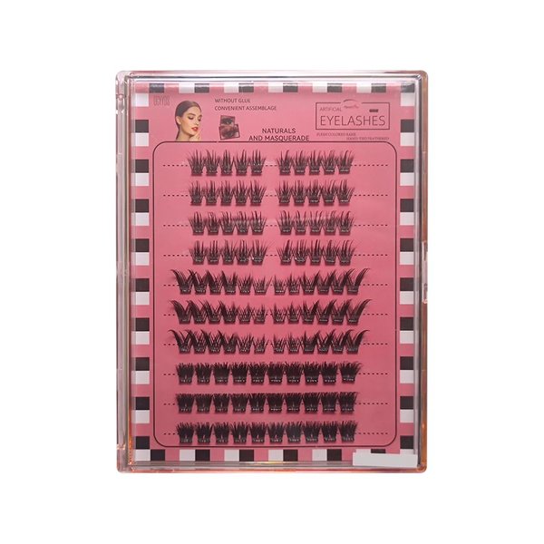 QCYYDS Eyelashes Natural Look Faux Lashes Lightweight Fluffy False Eyelashes 108 Pieces, 9-16mm Mix 30D 40D Curl Individual Lashes Kit Self Use