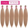 UPerfe Ash Blonde Braiding Hair Extensions for Braids Kanekalon Braiding Hair Pre Stretched Prestretched Braiding Hair Kids Knotless Jumbo Colored Blonde Braiding Hair 26 inch 6 Bundles