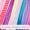 8 Pcs Color Braids Hair Extensions Girls Hairpieces Ponytail with Rubber Bands for Kids Colorful Synthetic Party Hair Accessories