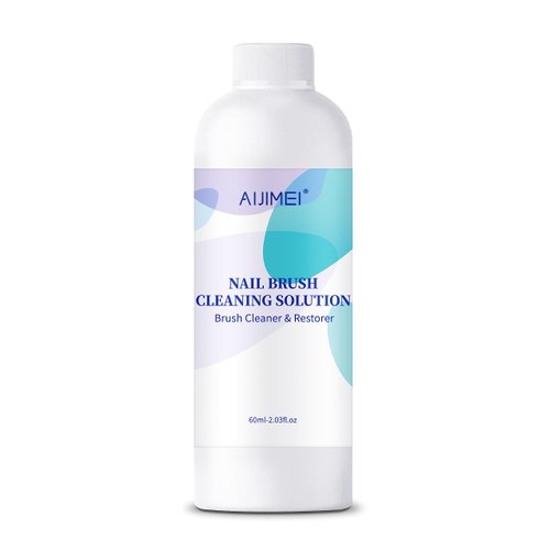 AIJIMEI Nail Brush Cleaner Gel Restorer Solution Acrylic Nail Brush Cleaner Gel Quickly Clean for Acrylic Nail Brushes,Glitter Gel Nail polish Brushes,Builder Hard Gel Brush (60ML)