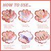WOKOTO Semi Cured Gel Nail Strips For Toenails, 16 Size 32 Tips Gradient Design Toe Nail Polish Strips With Nail File & Wooden Stick, Works With Lamps, Salon-Quality, Long Lasting, Easy To Use