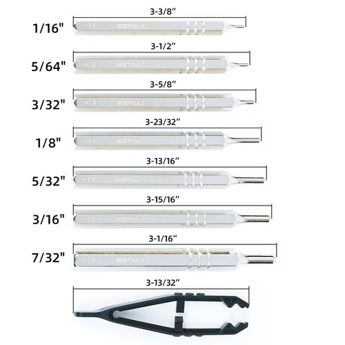 BESTNULE 8 Piece Punch Set, Punch Set, Roll Pin Punch Set, Punch Tools with 1 Metal Tweezers, Made of Solid Material Including Steel Punch and Tweezer, Ideal for Machinery Maintenance