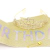 CAVETEE Birthday Crowns for Women Its My Birthday Sash and Crown for Women Birthday Crown Adult Woman Set Birthday Decorations for Party Birthday Gifts (Gold)
