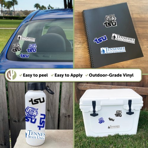Tennessee State University Sticker TSU Tigers Stickers Vinyl Decals Laptop Water Bottle Car Scrapbook T2 (Type 2)