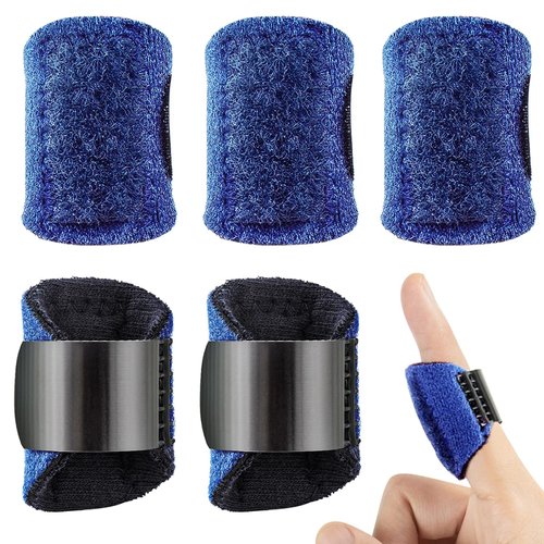 Ponpon 5pcs Finger Splint Adjustable Trigger Brace Index Finger for Arthritis, Injured/Broken Finger