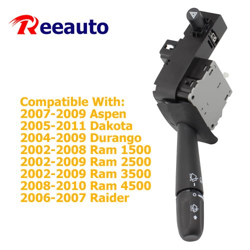 Multifunction Turn Signal Switch Windshield Wiper Control Replacement for 02-08 Ram 1500 2500,05-10 Dakota, 04-09 Durango, Replaces OE# 2330848 CBS1338