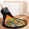 AINIYNM Toy Storage Organizer and Play Mat 13" Basket for Building Bricks Collapsible Storage Box for Kids Nonwoven Fabric Organizer Cube Bin