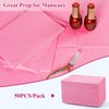 BUCICE 50Pcs Disposable Nail Art Table Towels 3 Ply Tissue Waterproof Lap Cloths 13" x 18" Waterproof Dental Bibs for Patients - Dentist or Medical Tray Cover and Nail Table Cover Supplies, Pink