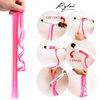 RYLAI Hot Pink Hair Extensions Clip in Halloween - Hair Accessories for Kids Girls Fairy Hairpieces Long Straight Color Hair Extensions 22" 10pcs