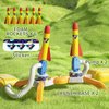 Rocket Launcher for Kids Air Rocket Toy - 2 Pack Stunt Plane Launcher Toy 6 Foam Tipped Rockets Toy Foam Blaster Set Outdoor Toys for Kids Team Game Boys Girls Gifts