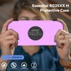 FIOPAZ Silicone Protective Case for rg35xx H,Soft Case Compatible with Anbernic rg35xx H,Retro Handheld Game Console Accessories,Silicone Case with Black Lanyard（Purple）