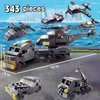 WULOBOOI 6 in 1 City Police Trailer Cars Building Set, Police Chase Vehicle SWAT Building Blocks Toy with Tow Truck, Birthday Gift for Kids Boys Age 6 7 8-12