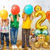 MSMANCY Jungle Safari Birthday decorations 32'' Number 2 Balloons 24Pcs Party Decorations Backdrop Animal Balloons Birthday Decorations for Boys Girls Party Supplies (2)