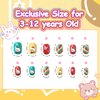 Major Dijit 7-Day Press on Nails for Kids - 84 pcs 7 pack Fake Nails for Girls Cute Pattern Self Adhesive Pre-glue False Nail Tips for Little Girls (Panda)