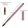 Beaute Galleria 2 Pieces Kolinsky Sable Round Acrylic Nail Art Brush Set, Manicure Detail Painting Nail Art Pen (Size 8, 12)