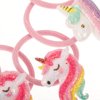 MERRYHAPY 5 Pairs Unicorn Hair Accessories Rubber Bands Hair Ties Tiara Women Hair Ring Elastic Hair Tie Hair Elastics Ponytail Holders Hair Rope Plastic Mermaid Girl Elasticity