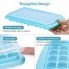 ARTLEO Ice Cube Tray with Lid and Bin for Freezer, Easy Release 55 Mini Nugget Ice Tray with Cover, Ice Storage Container, Scoop, Flexible Durable Plastic Ice Mold & Bucket, BPA Free