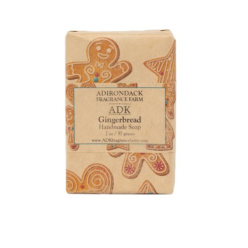 Gingerbread All Natural Soap Bar 2oz- Plant Based, Made, Organic Soap, Vegan Soap for Men & Women, Essential Oils for all skin types, Natural Body Soap, USA Made, Great Gift