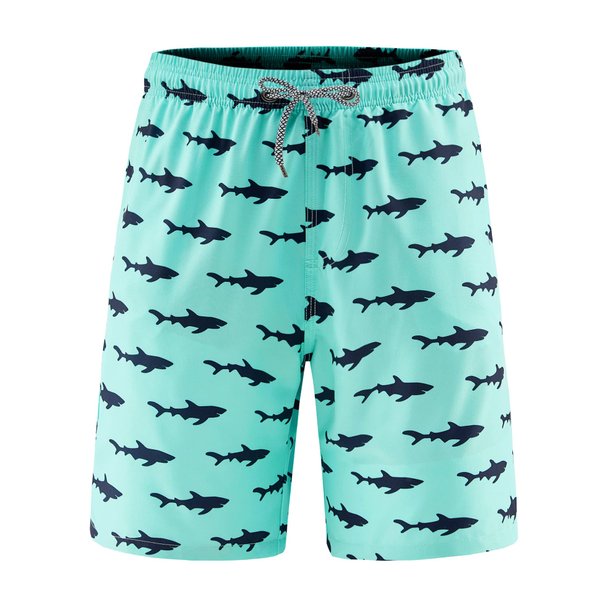APTRO Men's Swim Trunks with Mesh Lining Quick Dry Bathing Suit 9" Big & Tall Swimsuit #139 Shark L