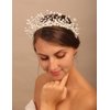 YERTTER Vintage Wedding Pearl Beads Crystal Tiara Hair Crown Handmade Bride Hair Band Bridal Greek Goddess Pearl Head Pieces for Wedding Prom Birthday Party (White)
