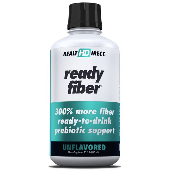 HEALTH DIRECT - Prebiotic Liquid Fiber Supplement for Women, Men and Kids - Ready Fiber - 15 Fl Oz - Unflavored - Easier Than Fiber Gummies, Fiber Powders and Fiber Pills for Woman