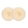 Extra Hair Donut Bun Maker Blonde for Kid, Ring Style Bun, 2PCS Chignon Hair Small Doughnut Shaper for Short and Thin Hair (Small, 2.5 Inch/Beige)