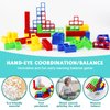 kykake 48 Pcs Swing Stack High Child Balance Building Toy, Stacking Blocks Balance Game, DIY Assembling Versatile Toy Board Table Games, Brain Game Building Block New Year's Gift