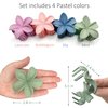 Luvearo 4pc Nonslip Matte Flower Claw Clips for Thick Hair to Thin Hair Accessories for Women Pastel Claw Clips Flower Hair Clips for Women Hibiscus Hawaiian Cute Hair Clips