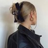 CustomyLife 2pcs Bow Hair Claw Clip for Women, Non-Slip Black Bowknot Hair Clip, Bun Updo Big Hair Barrettes Accessories for Long Short Curly Straight Thick Thin Wavy Hair