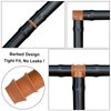 JAYEE 24P Drip Irrigation Fittings Kit for 1/2" Tubing (.600 ID), 17mm Parts- 6 Tees, 6 Couplings, 6 Elbows,6 End Cap Plugs- Barded Connectors for Rain Bird Pipe and Sprinkler Systems (24 Pieces Set)