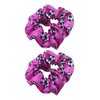 Women Girls Soccer Hair Scrunchie Football Hair Ties Soccer Hair Band Sport Hair Accessories Elastic Ponytail Holder 2 Pack TSFD29 (Purple)