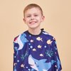 Iusmnur Kids Barber Cape, 51"x36" Professional Salon Hair Cutting Cape with Adjustable Neck Strap, Unisex Kids Haircut Cape for Hairdresser and Stylist (Shark Party)