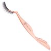 Pretty memory Eyelash Applicator Tool Stainless Steel Lash Tweezers Curved Eyelash Tweezers for Easy Lash Application and Removal, Rose Gold