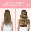 GOO GOO Clip in Hair Extensions Real Human Hair, 16inch 120g 7Pcs, 3/8/613 Balayage Walnut Brown to Ash Brown and Bleach Blonde, Remy Human Hair Extensions Clip ins for Women, Natural Human Hair