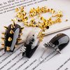 6 Grid/Box Mini Metal Rivet Punk Nail Charms - Gold and Silver Cone Nail Art Studs for Acrylic Nails, Nail Jewels, and DIY Crafts, Alloy Spike Studs Nail Supplies for Women Girls