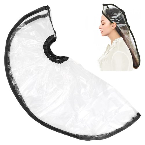 FERCAISH Hair Funnel for Upright Shampooing, Foldable Funnel Rinse Shampoo Washing Tool for Home Salon Hair Shampoo Washing Rinse Cape Accessory(Black)