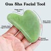 ROSELYNBOUTIQUE Jade Face Roller Gua Sha Facial Tools - Face Massager Guasha Skin Care Tool for Men Women (Green w Jade Roller)
