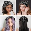 Halloween Headbands for Women, Crochet Bandana Black Head Scarf with Gothic Hair Accessories Halloween Hair Clips, Y2K Accessories Spider Rhinestone Barrettes Cute Bandanas for Hair Halloween Gifts