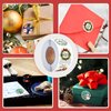 BANPUBASE 600PCS Christmas Envelope Stickers, 1.5" Round Merry Christmas Stickers, 8 Winter Christmas Designs Decorative Envelope Seal Stickers, Card Gift Envelope Boxes