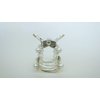 Generic Small rounded pearl crystal silver metal hair claw clip bridal clip